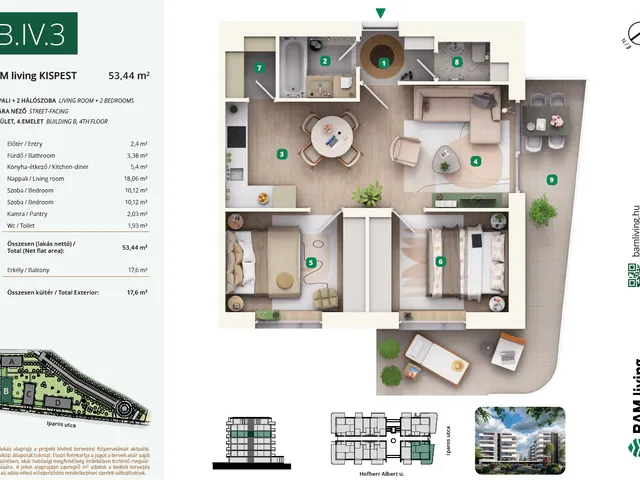 Eladó lakás Budapest XIX. kerület, Kispest 62 nm