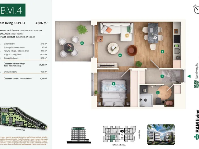 Eladó lakás Budapest XIX. kerület, Kispest 44 nm