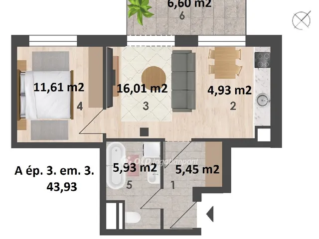 Eladó lakás Budapest XIV. kerület 43 nm