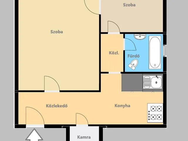 Kiadó lakás Győr, Nádorváros 43 nm