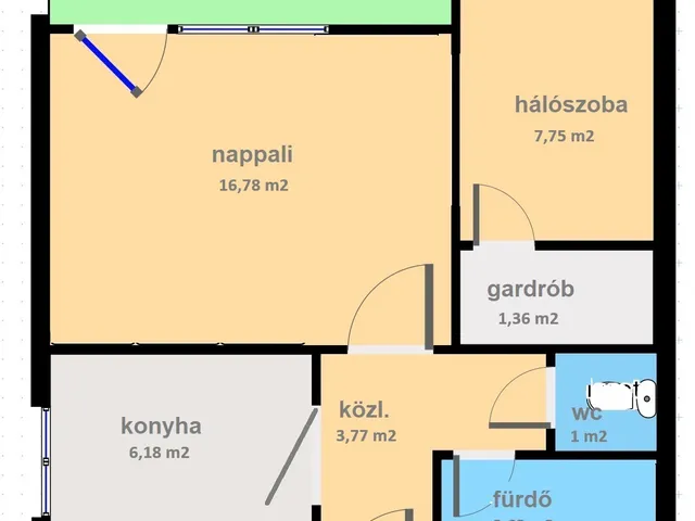 Eladó lakás Győr, Belváros 43 nm