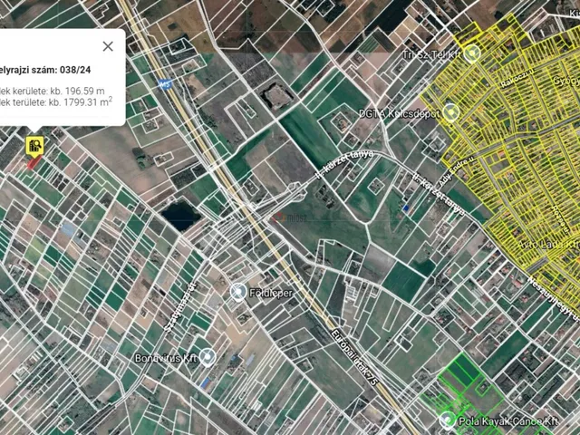 Eladó telek Zsombó 1800 nm