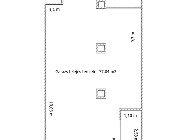 Eladó garázs Budapest II. kerület 77 nm