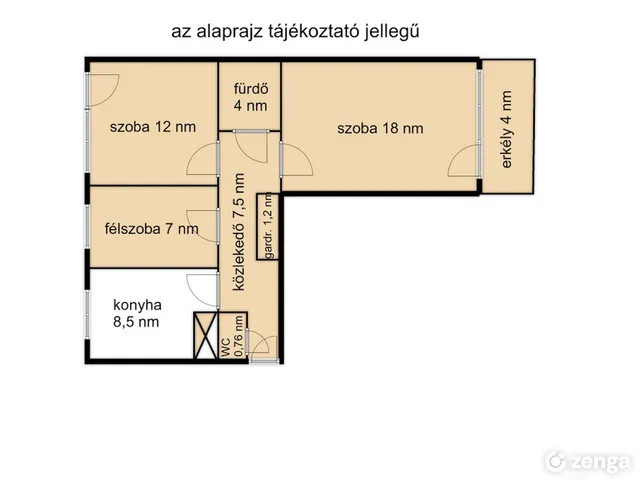 Eladó lakás Gyula, Törökzug 58 nm
