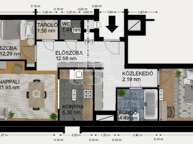 Eladó lakás Budapest X. kerület, Ligettelek 79 nm