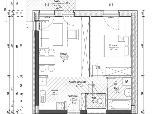 Kiadó lakás Budapest XIII. kerület, Vizafogó 46 nm