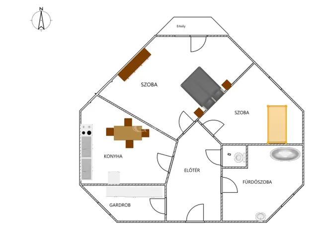 Eladó lakás Szeged, Felsőváros 48 nm