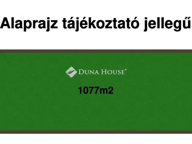 Eladó telek Bőny 1077 nm
