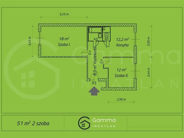 Eladó lakás Miskolc, Győri kapu 51 nm