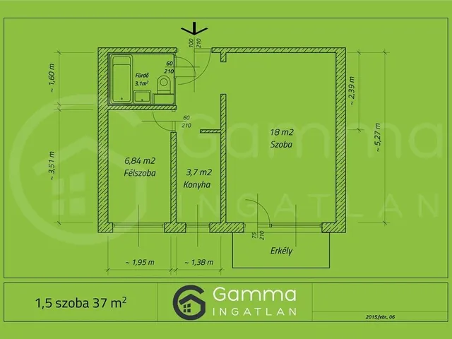 Eladó lakás Miskolc, Belváros 37 nm