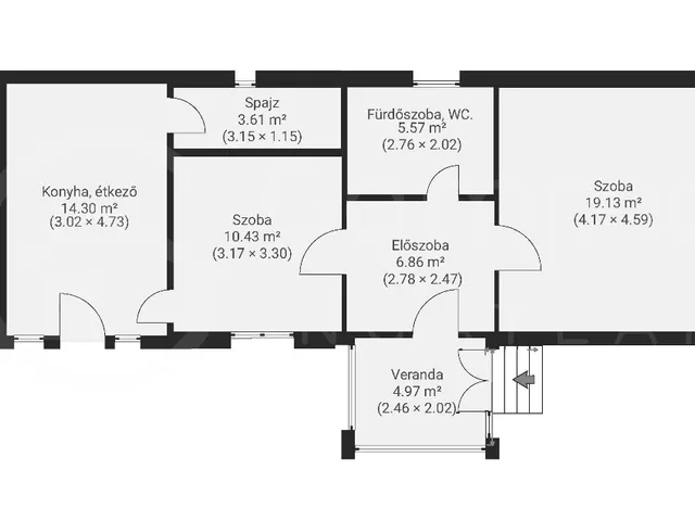Eladó ház Kisgyőr, Mocsolyástelep 65 nm