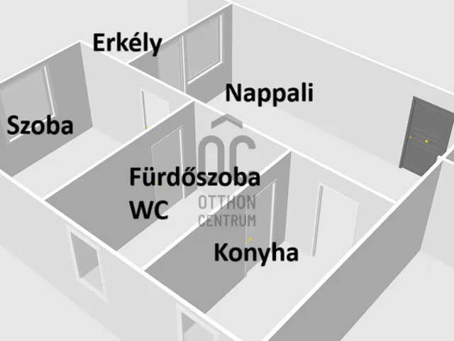 Eladó lakás Pápa, Vajda Péter-lakótelep 53 nm