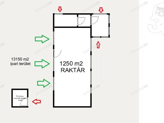 Eladó kereskedelmi és ipari ingatlan Szentkirály 1250 nm