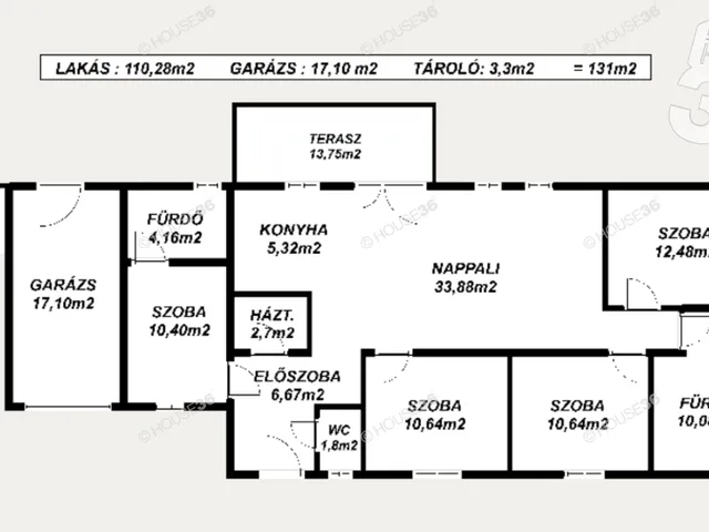 Eladó ház Kecskemét 110 nm