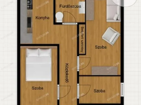 Eladó lakás Izsák 63 nm