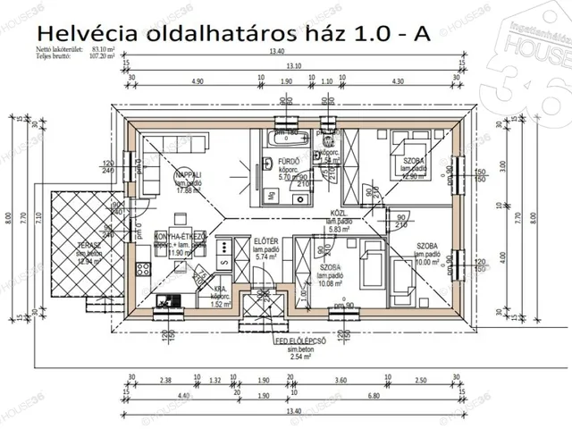 Eladó ház Kecskemét 90 nm