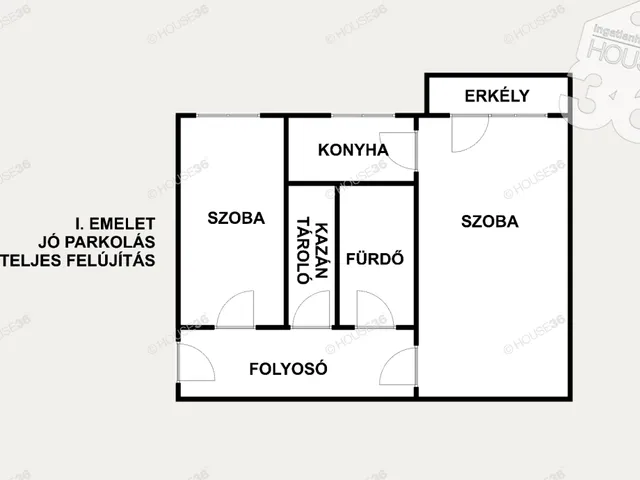 Eladó lakás Kecskemét, Hunyadiváros 42 nm