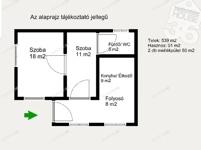 Eladó ház Nagykőrös 51 nm