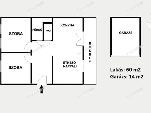 Kiadó lakás Kecskemét 60 nm