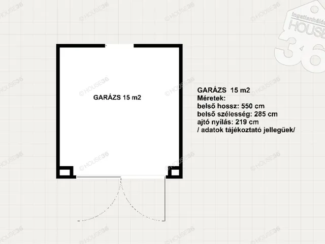 Eladó garázs Kecskemét 15 nm