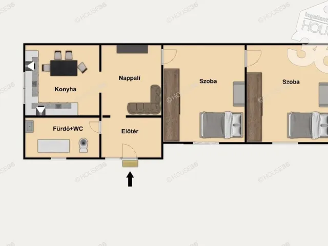 Eladó ház Nyárlőrinc 74 nm