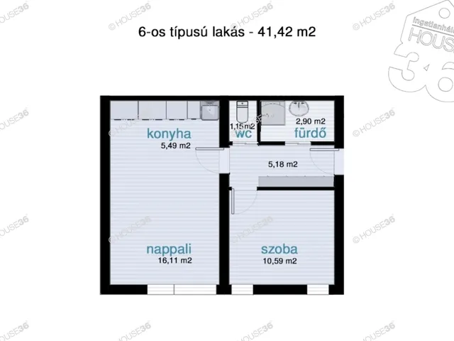 Eladó lakás Kecskemét, Homokbánya 41 nm