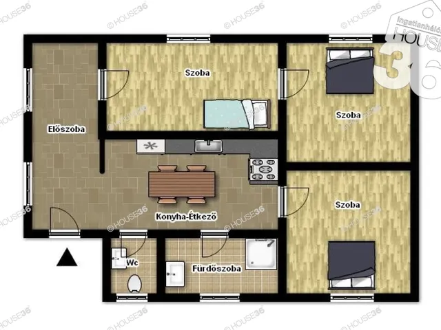 Eladó ház Kecskemét, Hunyadiváros 100 nm