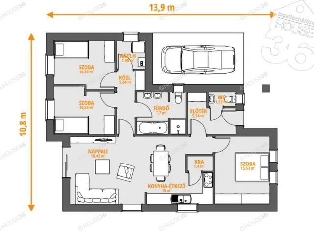 Eladó ház Kiskunfélegyháza 92 nm