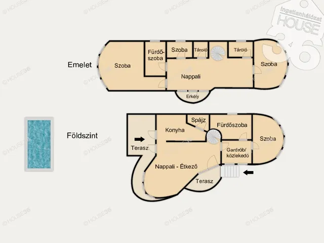 Eladó ház Kecskemét, Hunyadiváros 250 nm