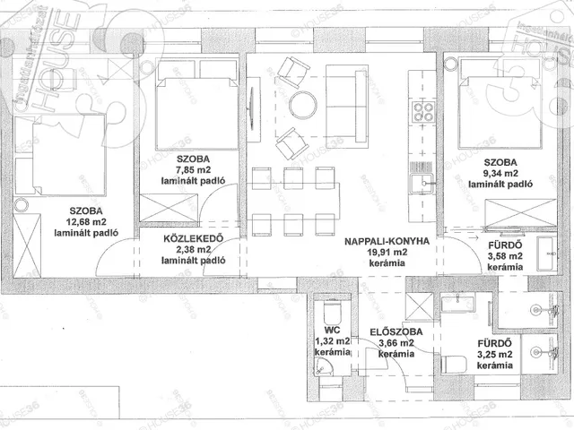 Eladó lakás Budapest VII. kerület 67 nm