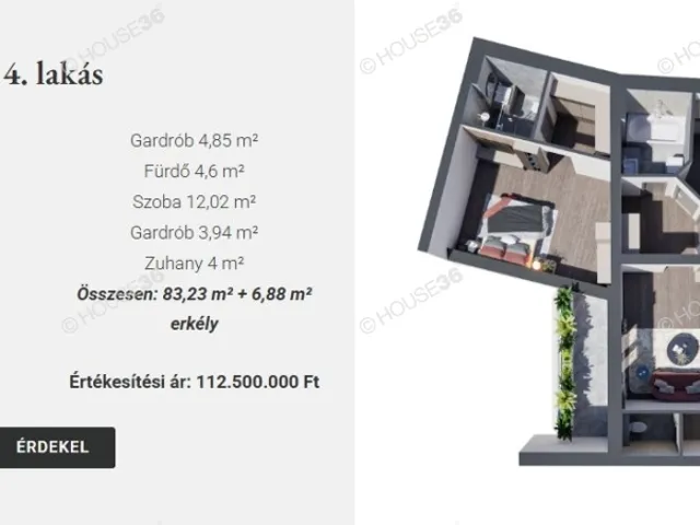 Eladó lakás Kecskemét, Belváros 86 nm