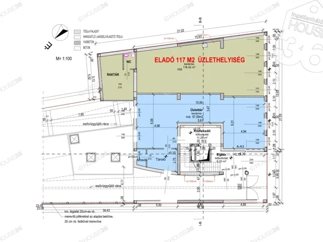 Eladó kereskedelmi és ipari ingatlan Kecskemét, Belváros 117 nm