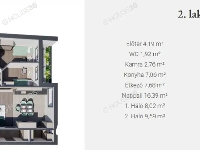 Eladó lakás Kecskemét, Belváros 97 nm