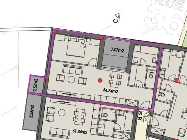 Eladó lakás Kecskemét, Belváros 59 nm