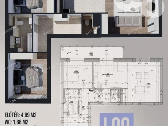 Eladó lakás Kecskemét 84 nm