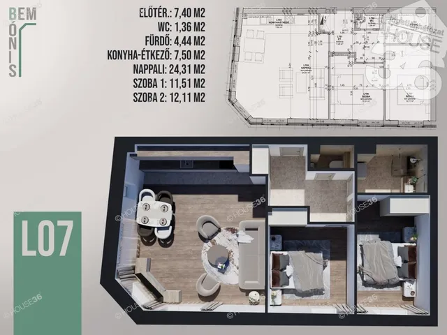 Eladó lakás Kecskemét 68 nm