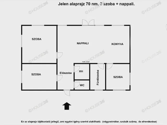 Eladó ház Városföld 70 nm