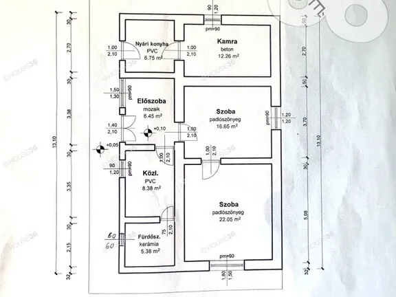 Eladó ház Tiszaug 80 nm