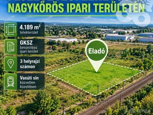 Eladó telek Nagykőrös 4189 nm
