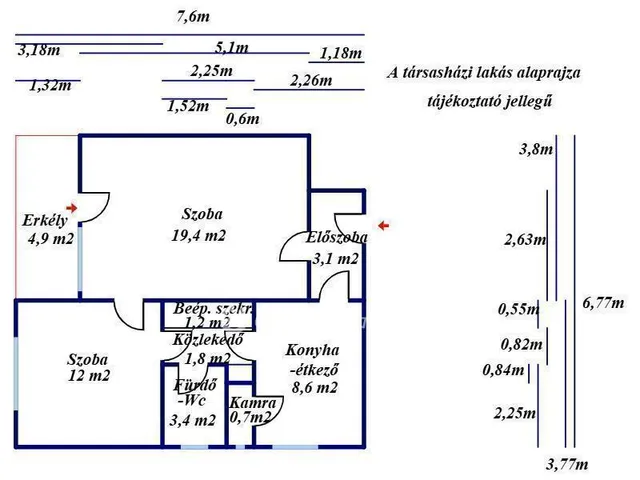 Eladó lakás Kecskemét 54 nm