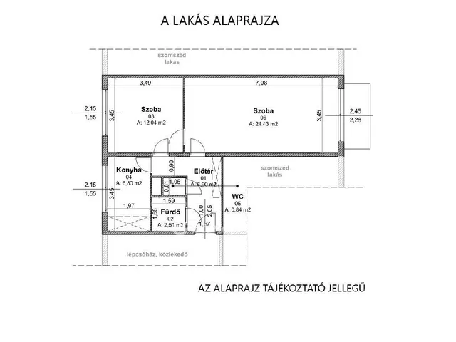 Eladó lakás Algyő 54 nm
