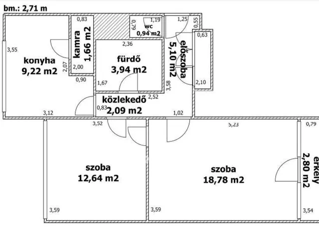 Eladó lakás Kecskemét 60 nm