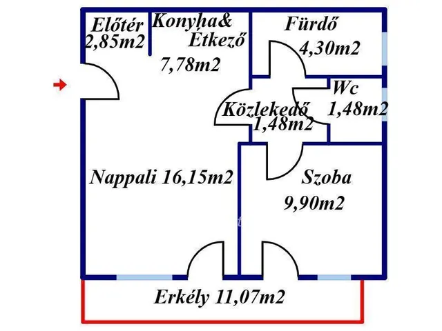 Eladó lakás Kecskemét 43 nm