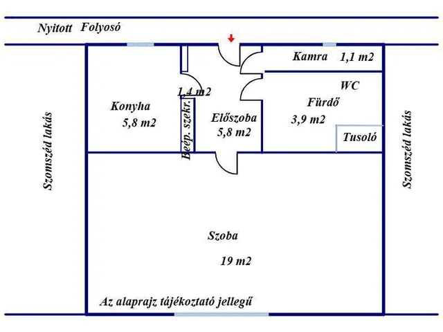 Eladó lakás Békés 37 nm
