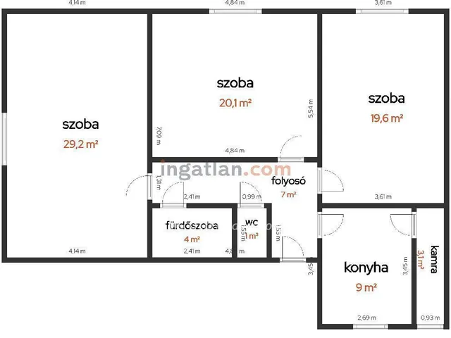 Eladó lakás Tiszakécske 92 nm