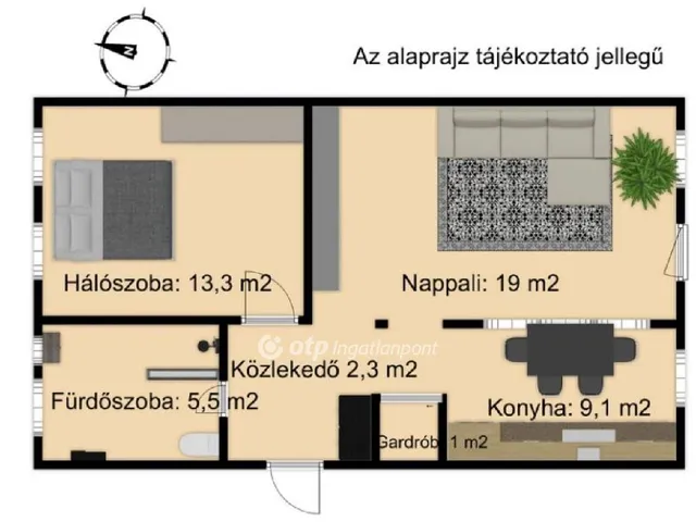 Eladó lakás Szigetszentmiklós 50 nm