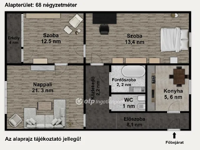 Eladó lakás Budapest X. kerület 68 nm