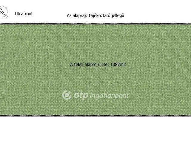 Eladó telek Bugyi 1087 nm