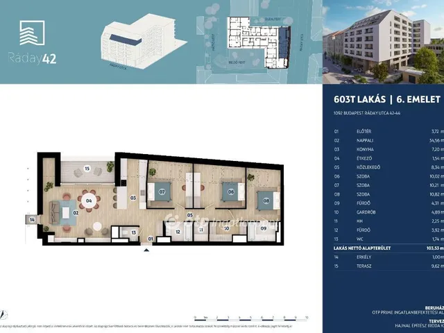 Eladó lakás Budapest IX. kerület 103 nm