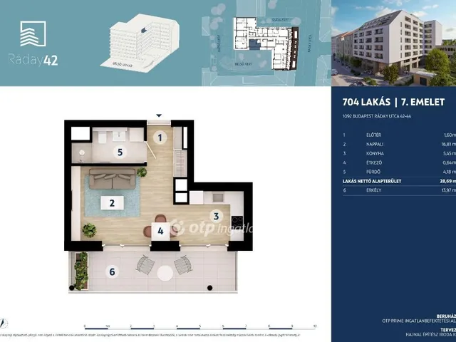 Eladó lakás Budapest IX. kerület 28 nm